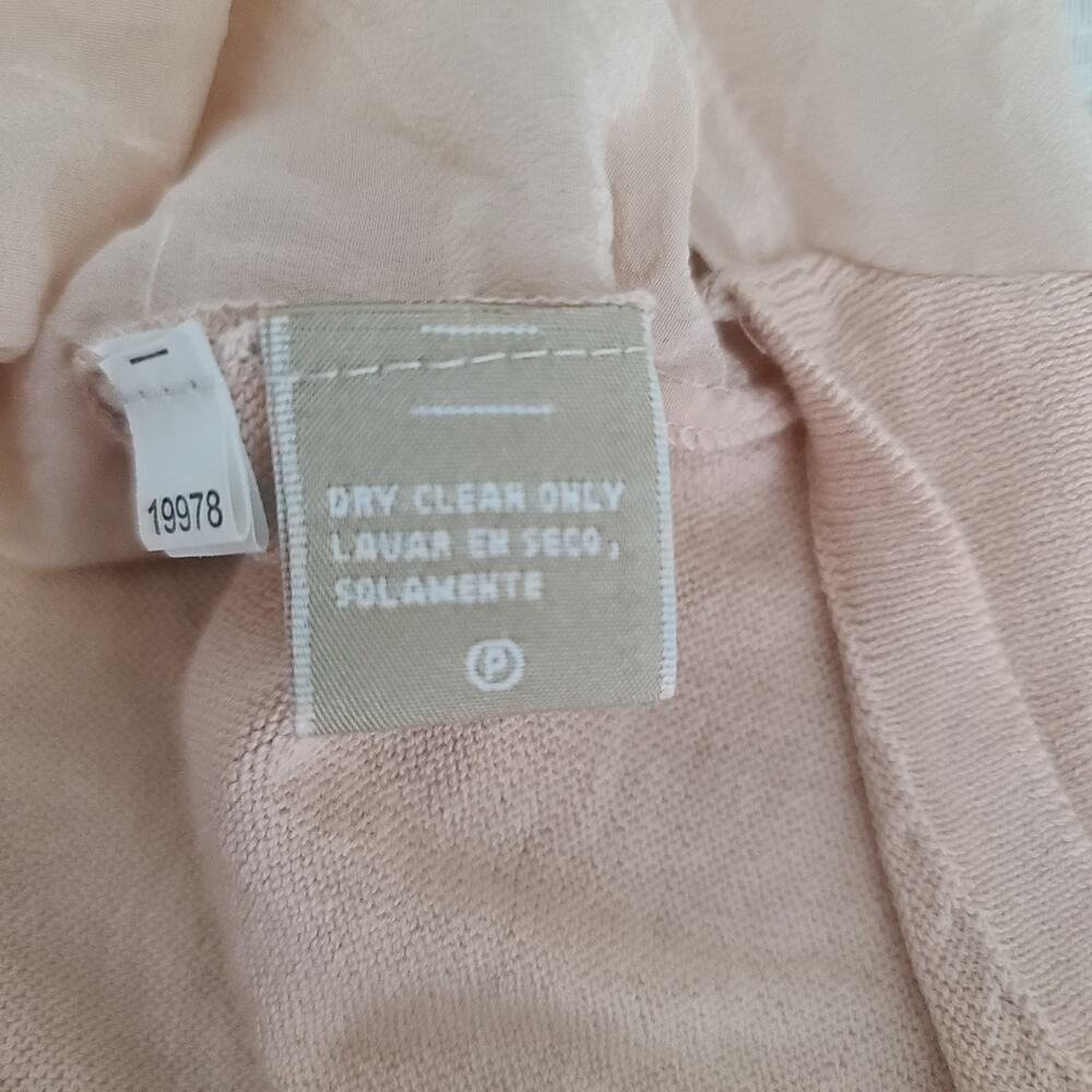 Minimalist luxe silk knit Asoie Y2K longline blush pink tank Size XL feminine - Picture 6 of 8